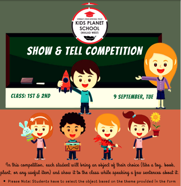 Show & Tell Competition – Class 1st & 2nd